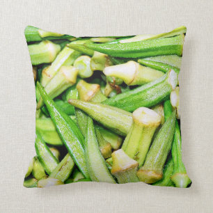 Coussin vert de gombos de légumes