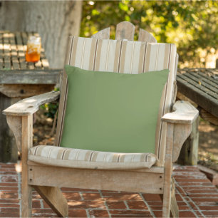 Coussin Vert de thym uni de couleur solide