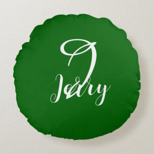 Coussin vert émeraude personnalisé