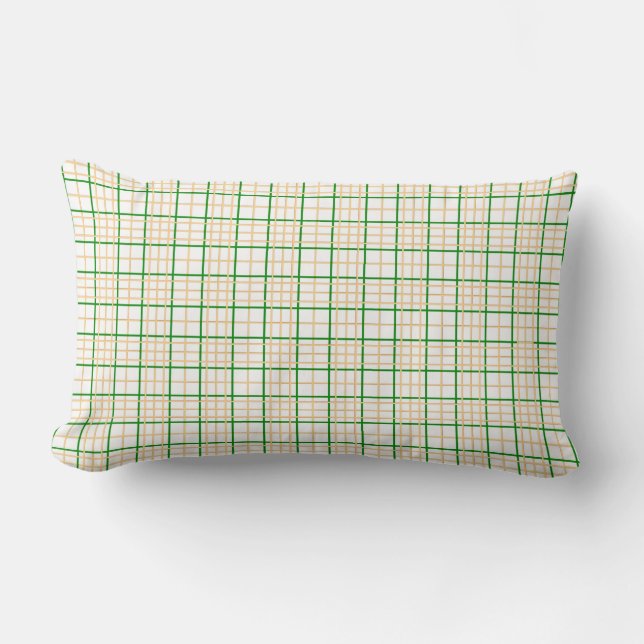 Coussin vert et Gold Plaid (Recto)