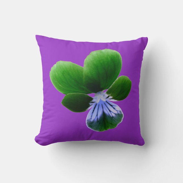 Coussin vert Pansy (Recto)