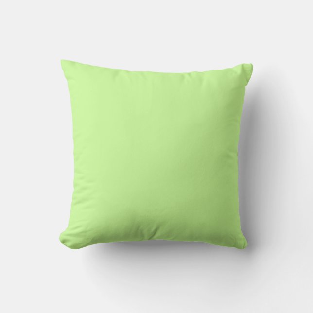 coussin vert pomme doux solide (Recto)