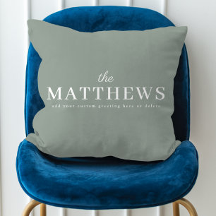 Coussin Vert sage   Moderne minimaliste élégant élégant