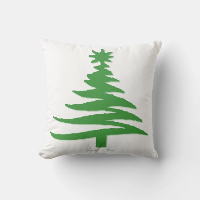 Coussin Vert sapin de Noël (Recto)