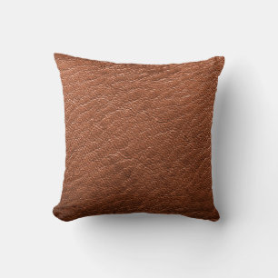 Coussin Vêtements de structure brun cuir