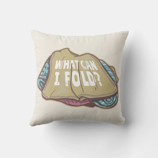 Coussin Vêtements pliants, jour de lessive (Verso)