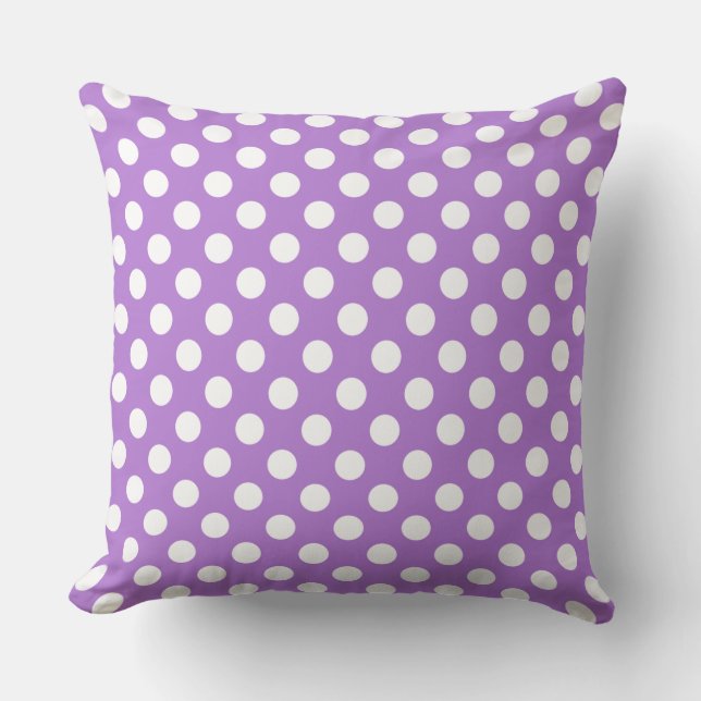 Coussin Vey Cute Lavender Polka Motif (Recto)
