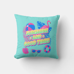 Coussin Vibes amusantes tropicales d'été