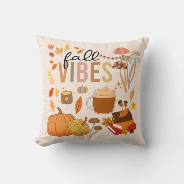 Coussin Vibes d'automne (Recto)
