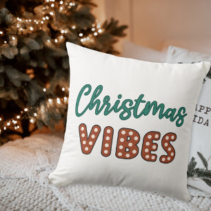Coussin Vibes de Noël rétro