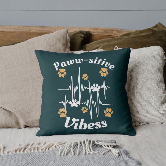 Coussin Vibes De Pâtes De Chat Bouddles Sur Cute Moderne F (Créateur téléchargé)
