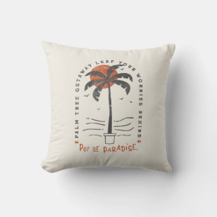 Coussin Vibes de plage Tropical Palm Tree Summer Sun Retro