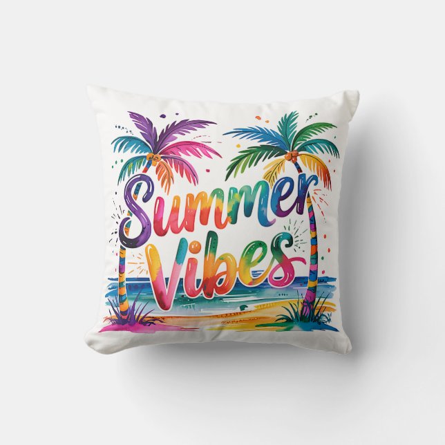 Coussin Vibes d'été (Recto)