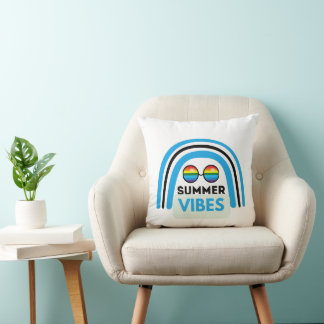 Coussin Vibes d'été illustrer la typographie