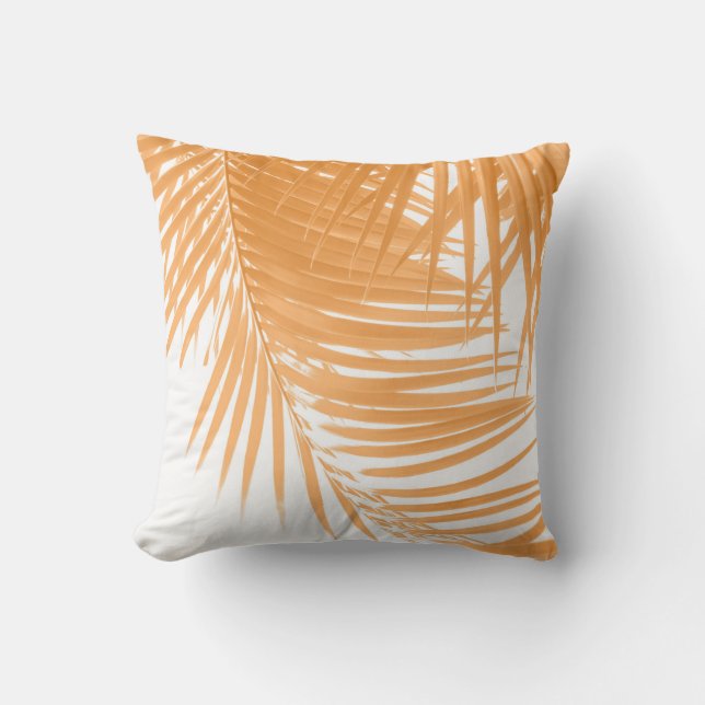 Coussin Vibes Marigold Feuilles de palmiers #1 #tropical # (Recto)