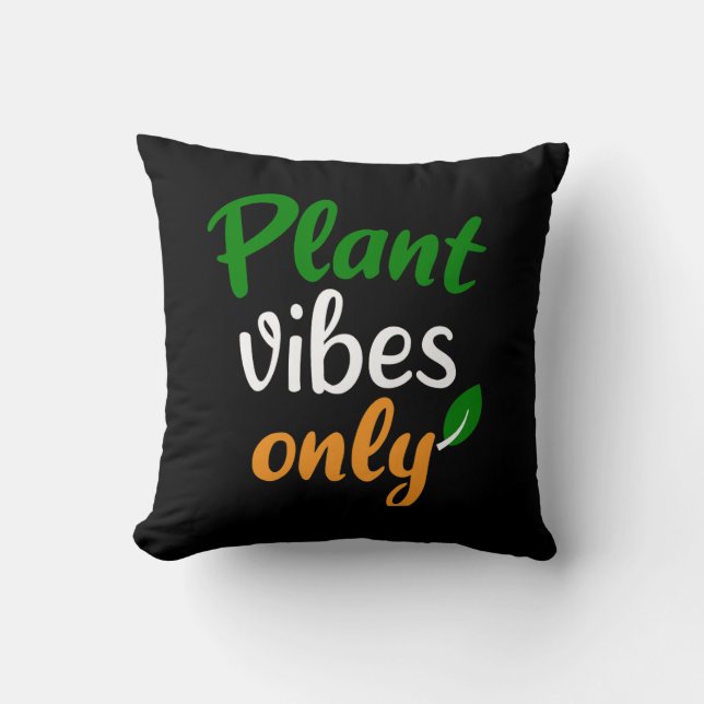 Coussin Vibes plante uniquement (Recto)