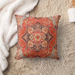 Coussin Vibes Vibrantes Orange Oriental Boho Style Marocai