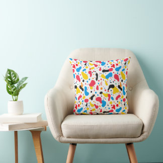 Coussin Vibrant Abstract Blob Pattern