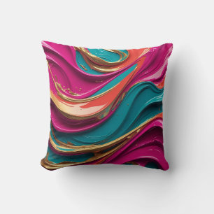 Coussin Vibrant Abstrait Color Symphony Jeu d'oreiller - C