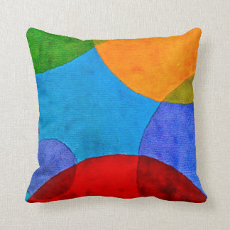 Coussin vibrant de couleurs primaires de motif de