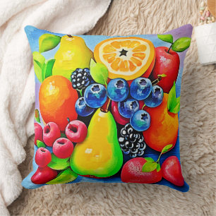 Coussin Vibrant Fruit Still Life