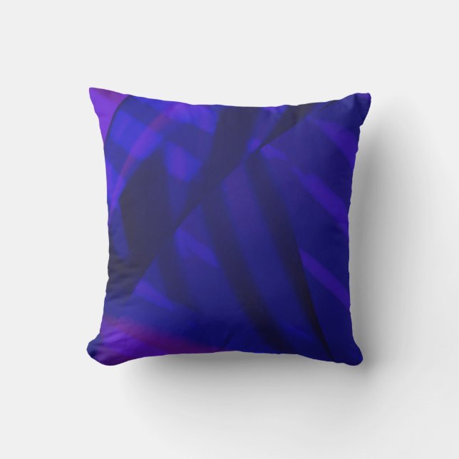 Coussin Vibrant Gras Violet Abstrait (Recto)