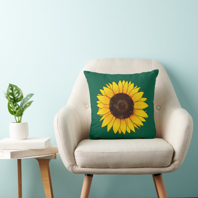 Coussin Vibrant Yellow Sunflower Bloom (Chaise)