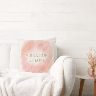 Coussin Vibration of Love Throw Pillow – Elegant Pink and 
