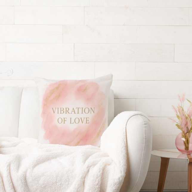Coussin Vibration of Love Throw Pillow – Elegant Pink and  (Canapé)