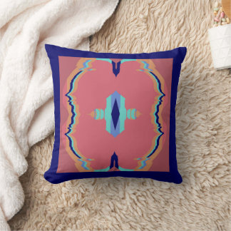 Coussin Vibrations sur Blue/Aqua/Orange/Saumon