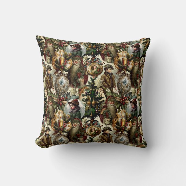 Coussin Victorian Christmas Elegance  (Recto)