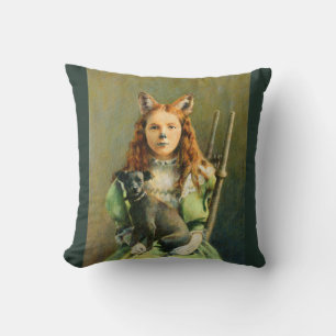 Coussin Victorian Fox Girl Thailler Cushion