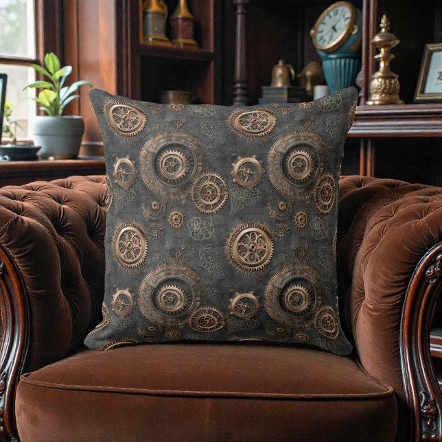 Coussin Victorian Steampunk Gears (Créateur téléchargé)