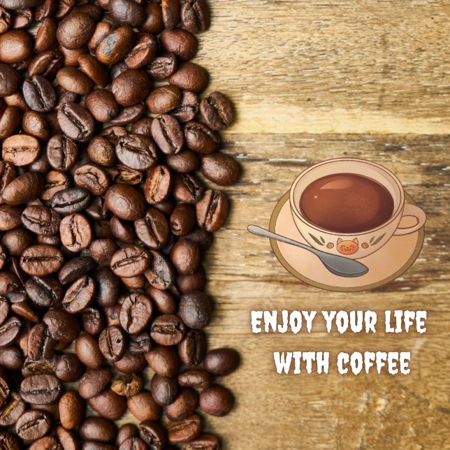 Coussin Vie avec café (Créateur téléchargé)