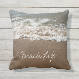 Coussin Vie de plage Citations Vagues Océan Plat d'eau côt
