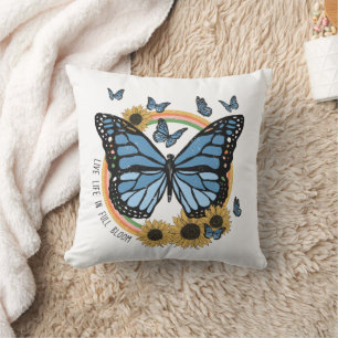 Coussin Vie en direct dans les tournesols à fleurs complèt