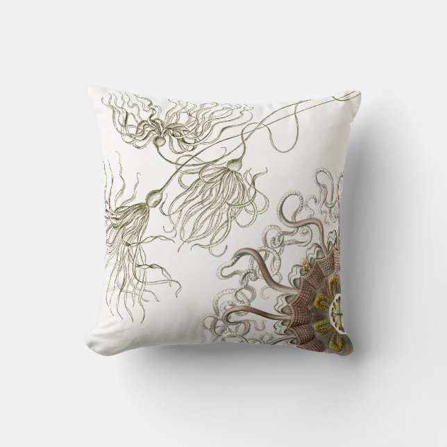 Coussin Vie marine de cru de Haeckel (Recto)