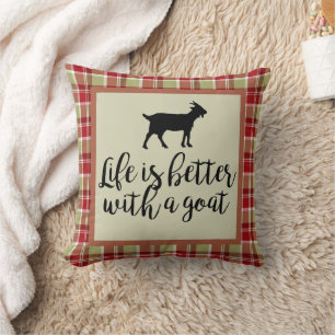 Coussin Vie Meilleure Avec Plaid De Chèvre