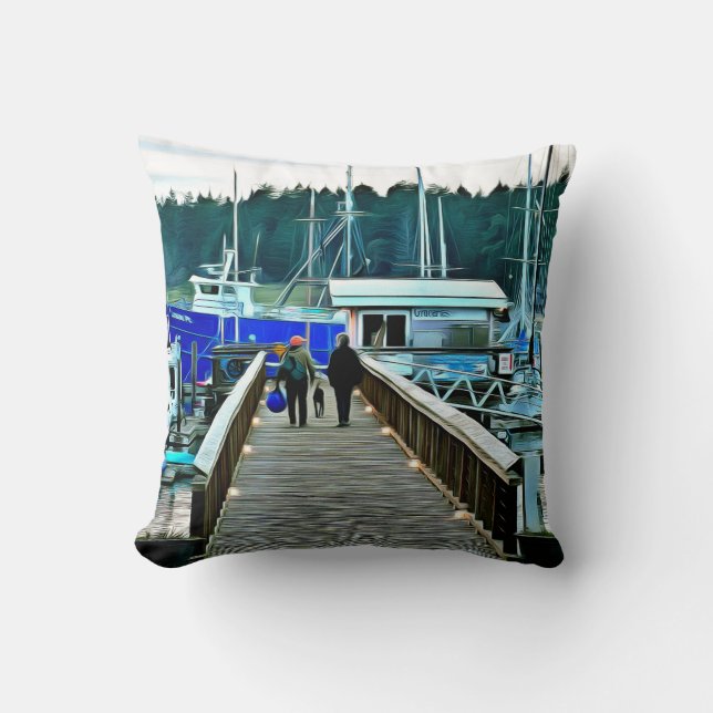 Coussin Vie nautique sur l'île Lopez Jeu d'oreiller (Recto)