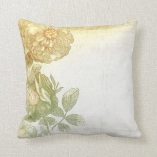 Coussin vieil élégant de fleurs vintages