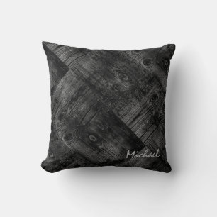 Coussin Vieilles planches, bois ancien, bois vieilli