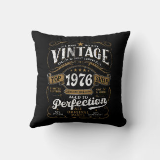 Coussin Vieilli à la perfection Vintage 1976 Anniversaire