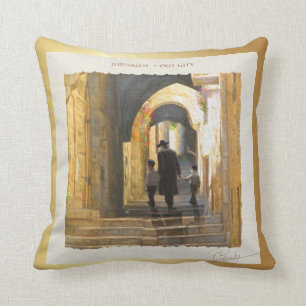 Coussin Vielle ville de Simta Jérusalem Israël Peinture 