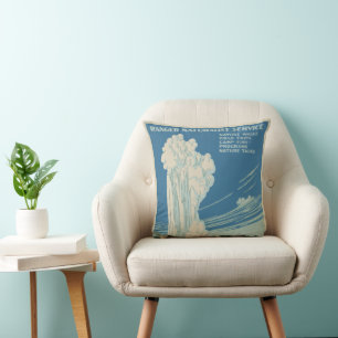 Coussin Vieux fidèles vintages dans le parc national de Ye