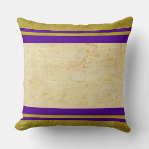 Coussin Vieux papier & rayures violet foncé + vos idées