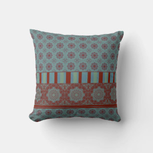 Coussin Vieux vernis gothique et rayures