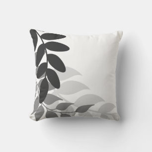 Coussin Vignes à moisissures noires et blanches