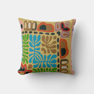 Coussin Village Abstrait, Amérique du Sud