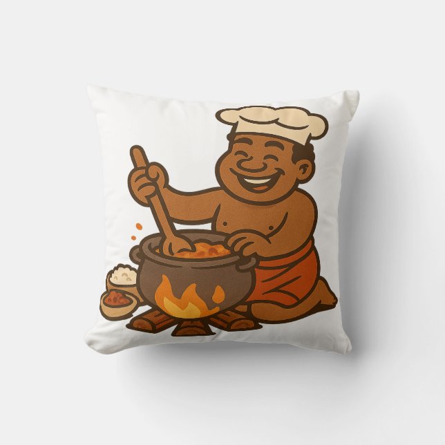 Coussin Village de Chef Dumi (Recto)