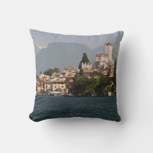 Coussin Ville au bord du lac, Malcesine, province de Véron